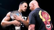 images via sportskeeda.com The Rock and Stone Cold battled each other time and time again.